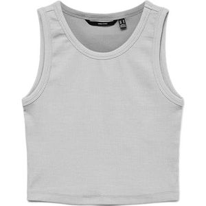 VERO MODA Dames Vmchloe Sl Crop Tank Top JRS Noos, lichtgrijs gem., S