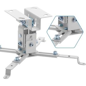 iggual - SPT01 - Plafondbeugel - Wit - Kantel- en Draaifunctie - Maximaal Draaggewicht 20 kg