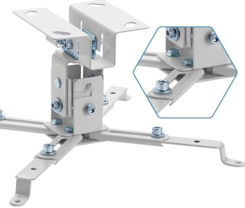 iggual - SPT01 - Plafondbeugel - Wit - Kantel- en Draaifunctie - Maximaal Draaggewicht 20 kg
