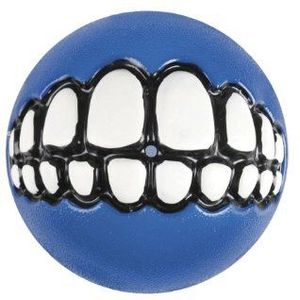 Rogz hondenspeelgoed Grinz Ball, klein, 4,9 cm, blauw