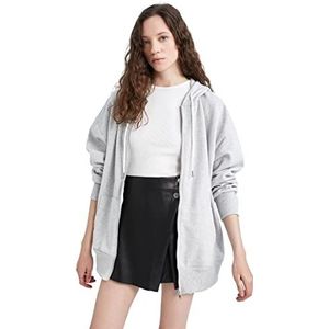 DeFacto Dames Cardigan Sweater, grijs melange, XL
