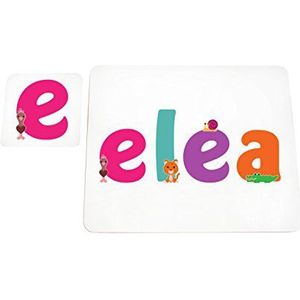 Little helper deken met Coaster illustratieve stijl bont met de naam meisjesnaam Elea