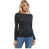 Lee - Ls Boat Neck Tee - T-shirt - Charcoal - Met Lange Mouwen