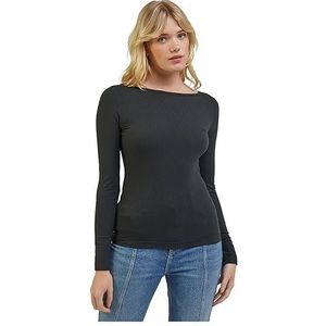 Lee - Ls Boat Neck Tee - T-shirt - Charcoal - Met Lange Mouwen