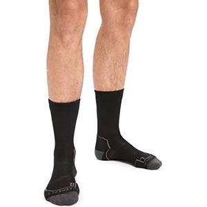 Icebreaker - Merino Hike+ Light Crew Sokken - Zwart/Nerts - Materiaal: Merinowol