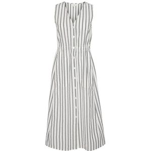 Part Two GullfridPW Regular Fit Mid Calf Dress voor dames, Dark Navy Stripe, 44