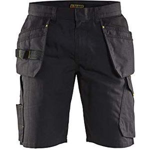 Blaklader 149413309933C48 Service Shorts met nagelzakken, zwart/geel, maat C48