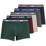 JACK&JONES boxer shorts 5-pack basic trunks short underpants logo print design JACOLIVER, Colour:Multicolor, Pant Size:M