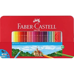 Faber-Castell 115894 - kleurpotlood hexagonaal 60-delig metalen etui