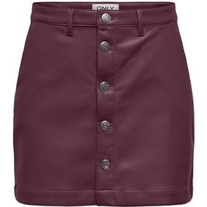 Only - Onlamazing-Liora - Korte Rok - Bordeaux - Hoge Taille