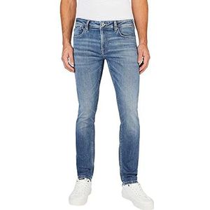 Pepe Jeans Finsbury T-shirt voor heren, Blauw (Denim-Gx2), 38W / 34L