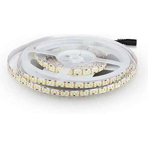 V-TAC LED-strip voor gebruik binnenshuis SMD 2835, 17 W, 5 meter, LED-strip voor huis, keuken, slaapkamer, binnenruimtes, natuurlijk wit licht 4000 K, LED-strip, hoge helderheid, 12 volt