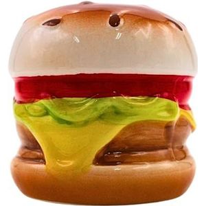 Keramische spaarpot als Hamburger - Cheeseburger - Burgerspaarpot - Saving-Box, afmetingen L/B/H: ca. 10 x 10 x 10 cm
