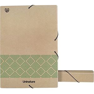 Unipapel Projectmap | 100% gerecycled karton en kraftpapier | Afmetingen: 35 x 25 x 5 cm | Uinininature Concept groen | 100% gerecycled