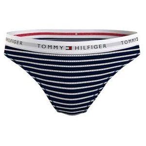 Tommy Hilfiger Bikini Slipje met print voor dames, Argyle Streep Woestijn Hemel, S
