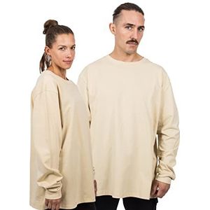 Blackskies Oversized Basic Longsleeve T-shirt | Streetwear Luxe Lange Mouw Thee Honkbalpetten Heren Dames Trui Sweatshirt Sweater - Zand - Klein