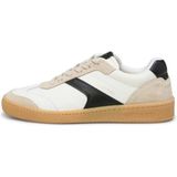 Marc O'Polo - COURT W - Sneakers - Wit/Zwart/Lichtbeige - Vetersluiting