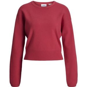 JACK & JONES Jxdarsha Crew Neck Knit, Barberry, XL