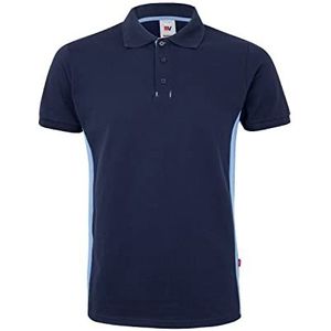 VELILLA - Poloshirt met korte mouwen, tweekleurig, 180 g/m², 105504 heren, marineblauw en hemelsblauw, S