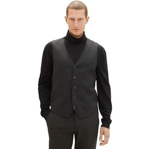 TOM TAILOR Herenvest, 10617 - Black Grey Melange, 46