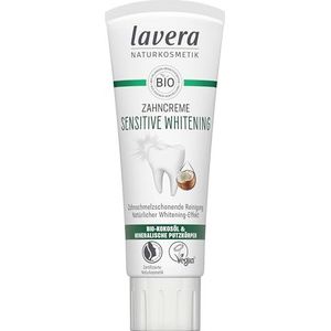 lavera Tandpasta Sensitive Whitening - 5-voudige bescherming - natuurlijke whitening - ontziet het tandglazuur - bamboe-cellulosepoeder & natriumfluoride - veganistisch - 75 ml
