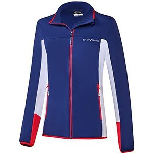 Black Crevice Damesshirt van functioneel stretch-fleece-materiaal, elastisch en ademend functioneel shirt, hoogwaardig thermo-functioneel shirt voor dames, blauw/rood, 36