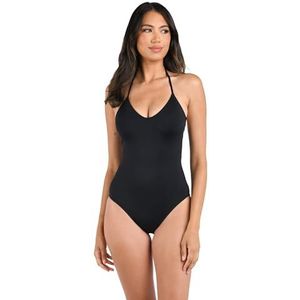 La Blanca Women's Island Goddess Scoop Front Lingerie Mio One Piece Swimsuit, Black, 8