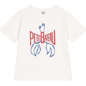 Petit Bateau T-shirt met korte mouwen voor jongens, Wit, 4 Jaren