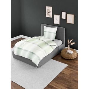 Bierbaum Beddengoed, 4121, Seersucker, Designed in Germany, groen 30, 135x200 + 80x80 cm