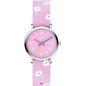 Cool Time Kids polshorloge met nylon armband, roze, Eén maat, modern