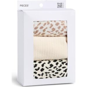 Pcafia Xmas Leo Socks 3 Pack Box, cloud dancer, One size