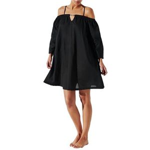 Karl Lagerfeld - Strandjurk - Zwart - Katoen - Knielengte - Driekwart Mouw