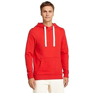TOM TAILOR Uomini Basic hoodie 1029115, 11311 - Molten Lava Red, M