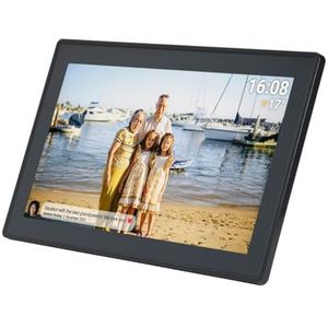 Denver PFF-1515B Digitale wifi-fotolijst, 15,6 inch Full HD IPS touchscreen, geïntegreerde FRAMEO-software, draadloos delen, automatische nachtuitschakeling, 16 GB geheugen, zwart