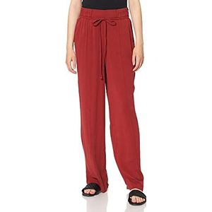 TOM TAILOR Dames Straight fit broek met lyocell 1027047, 27470 - Dark Maroon Red, 40W / 32L