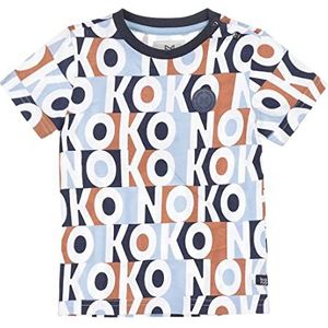 Koko Noko Jongens T-shirt met blauwe camel letters, blauw, 80 cm