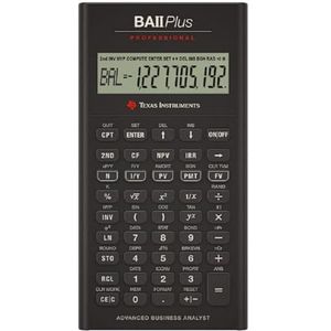 Texas Instruments BA II Plus Professional Financiële rekenmachine, zwart