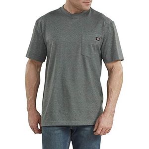 Dickies Heren T-shirt, met Heathered Crew Neck Tee Big, Hunter Green Single Dye Heather, L