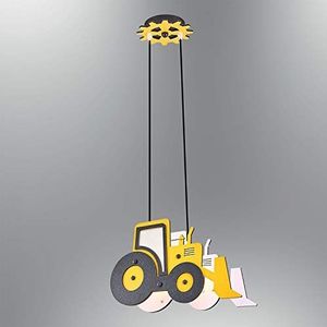 Homemania Hanglamp Bulldozer kinderkamerlamp, plafondlamp, geel, 41 x 12 x 100 cm, 2 x E14, 13 W