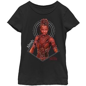 Marvel Little, Big Shuri Tribal Girls T-shirt met korte mouwen, zwart, groot, zwart, L, zwart, L
