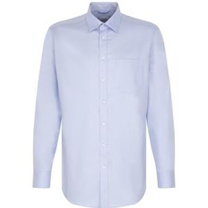 Seidensticker Zakelijk overhemd voor heren, regular fit, strijkvrij, button-down-kraag, lange mouwen, 100% katoen, lichtblauw, 38