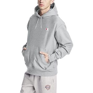 Champion Reverse Weave Pullover met capuchon voor heren, Oxford-grijs/C-logo op de linkerborst, S