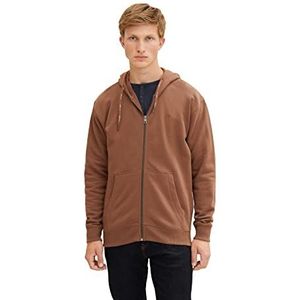 TOM TAILOR Denim Uomini Sweatjack met capuchon 1032768, 15037 - Light Wood Brown, XXL