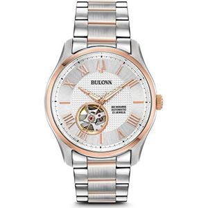 Bulova Analoog automatisch horloge met roestvrijstalen armband 98A213, Zilverkleurig, armband