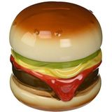 Out of the Blue 78/3923 Piggy Bank Hamburger Design, veelkleurig, 13,6 x 13,6 x 13,6 cm