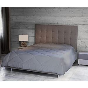 Homemania 14917 quilt Pearl-Solid Color, dubbele, winter-for bed-grijs, microvezel, 260 x 250 cm