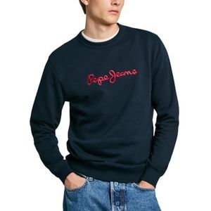 Sweater - Zwart - Sweatstof - Ronde Hals - Logoprint