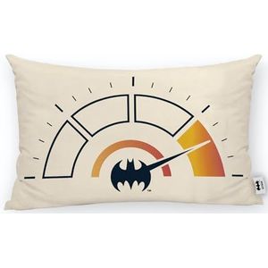 BELUM | Kussensloop Batman | Kussensloop Half Panama 100% biologisch katoen | Kussensloop met onzichtbare ritssluiting | Maat: 30 x 50 cm