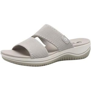 Jana - Pantolette - Sandalen - Lichtgrijs - Veganistisch - Brede Pasvorm