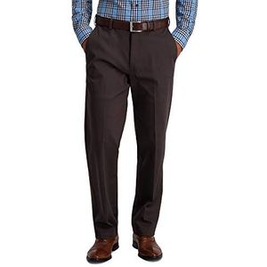 Haggar Men's Iron Free Premium Khaki Classic Fit Flat Front Expandable Waist Casual Pant